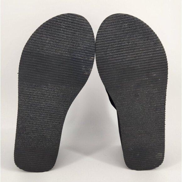 No Boundaries Womens Size 7 Chunky Y2K Inspired Platform Flip Flop Sandals Black - Picture 10 of 11